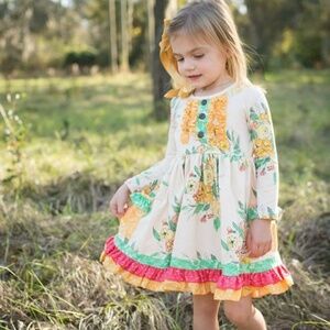 Cheeky Plum Waverly Dress in Sunshine, Size 4